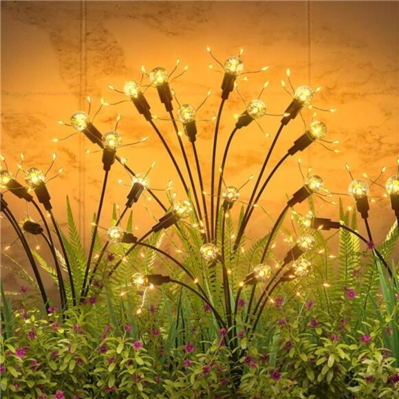 Solar Garden Lights New Upgraded Solar Swaying Light Sway by Wind - Picture 1 of 8